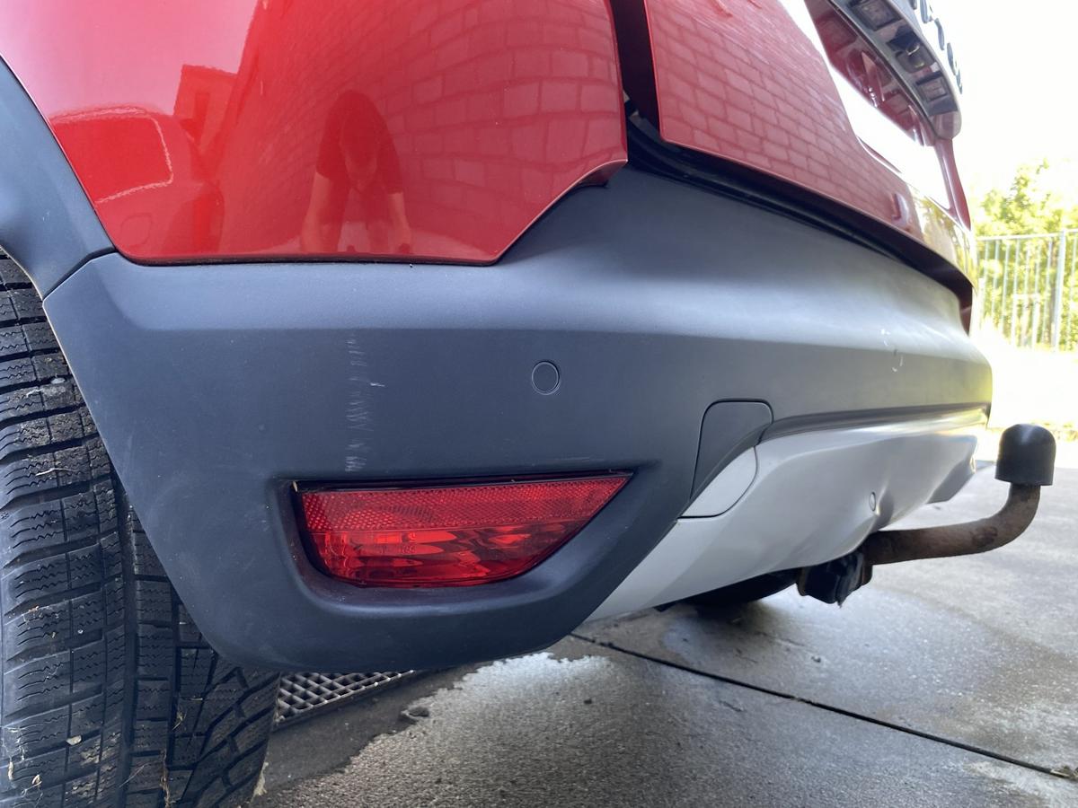 Renault Captur 1 original Stossf&auml;nger Sto&szlig;stange hinten BIXPA Rouge Flamme f&uuml;r Fahrzeuge mit PDC Bj.2017